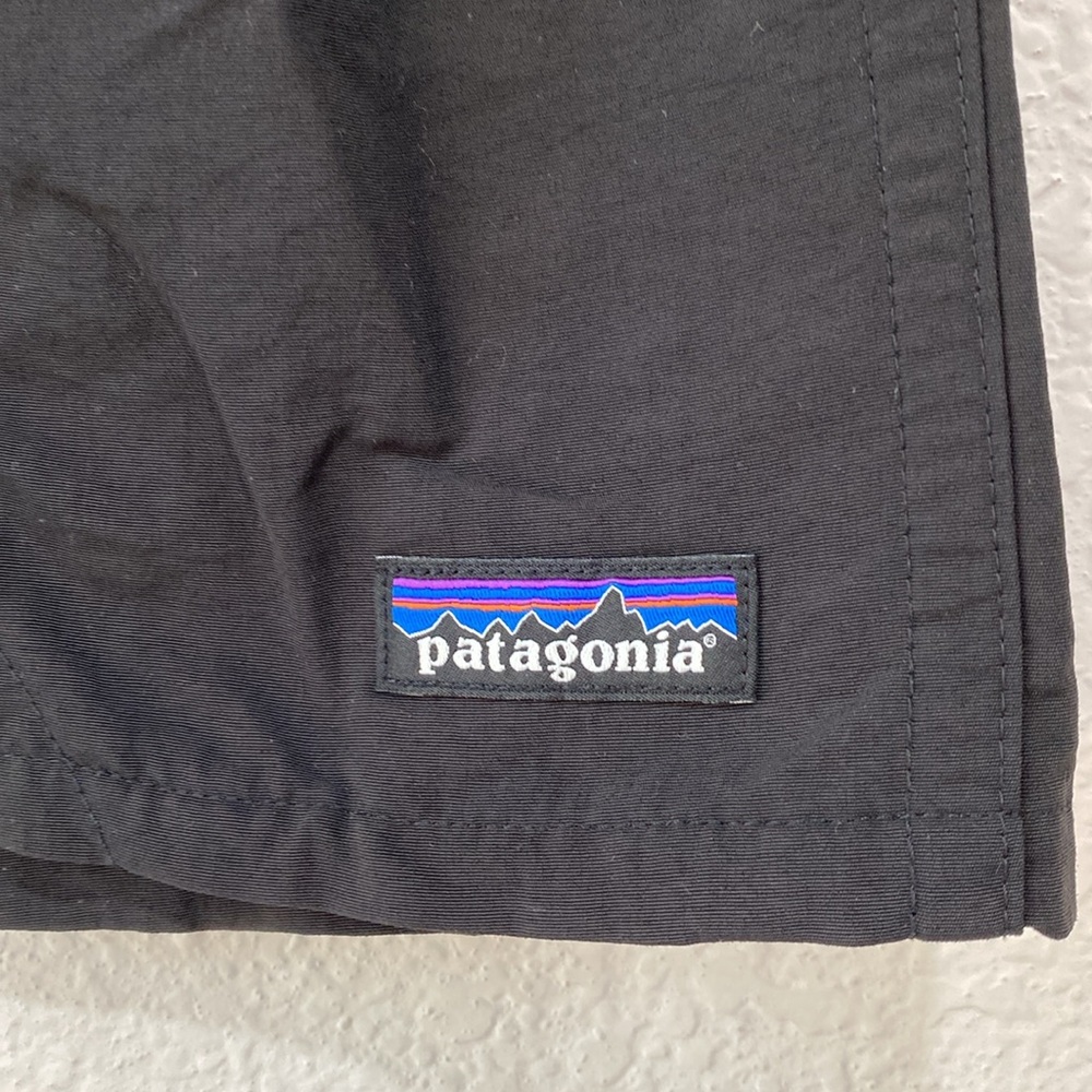 Patagonia Men's Baggies Black Slim Fit Activewear Lounge Outdoor Shorts Sz S - Picture 3 of 6